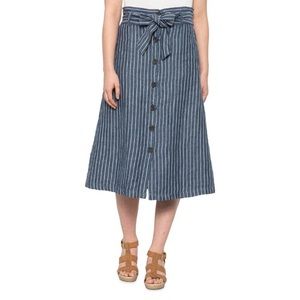 NWT Christian Siriano Linen Midi Skirt S